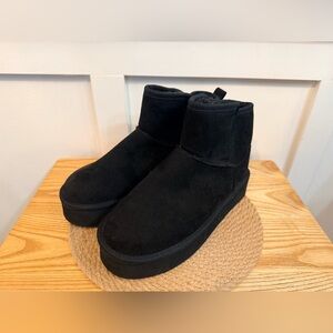 Faux Fur Lined Platform‎ Ankle Boots